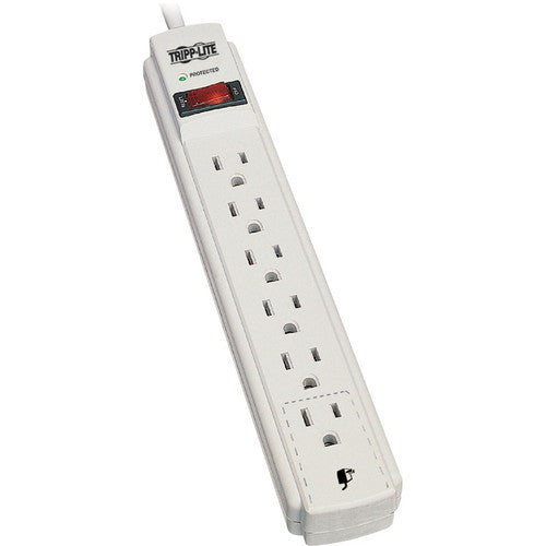 Tripp Lite 6 prises, cordon de 8 pieds, multiprise de 990 joules, prise plate - Protect It! Parasurtenseur TLP608