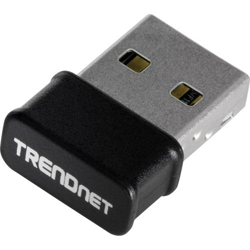 Adaptateur USB sans fil TRENDnet Micro AC1200, prise en charge double bande pour 2,4 GHz et 5 GHz, adaptateur WiFi AC1200 MU-MIMO, cryptage WPA2, configuration facile, prend en charge Windows et Mac, noir, TEW-808UBM TEW-808UBM