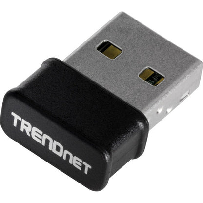 Adaptateur USB sans fil TRENDnet Micro AC1200, prise en charge double bande pour 2,4 GHz et 5 GHz, adaptateur WiFi AC1200 MU-MIMO, cryptage WPA2, configuration facile, prend en charge Windows et Mac, noir, TEW-808UBM TEW-808UBM