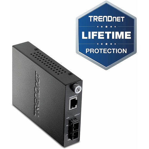 Convertisseur de média fibre optique monomode 1000Base-T vers 1000Base-LX/SX intelligent TRENDnet (20 km ; 12,4 miles) ; convertisseur fibre vers Ethernet ; port fibre de type SC ; RJ-45 ; protection à vie ; TFC-1000S20 TFC-1000S20