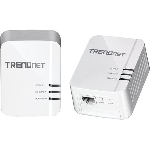 Kit adaptateur Powerline 1300 AV2 TRENDnet, comprend 2 adaptateurs Ethernet Powerline TPL-422E, IEEE 1905.1 et IEEE 1901, port Gigabit, portée jusqu'à 300 m (984 pi), installation simple, blanc, TPL-422E2K TPL-422E2K