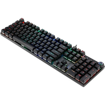 Clavier de jeu mécanique programmable Adesso RGB avec repose-poignet magnétique amovible AKB-650EB