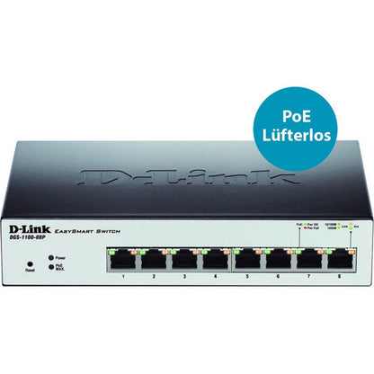 Commutateur Gigabit PoE 8 ports EasySmart de D-Link DGS-1100-08P