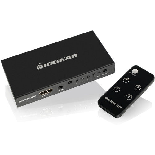 Commutateur HDMI 4K 4 ports IOGEAR avec télécommande GHDSW4K4