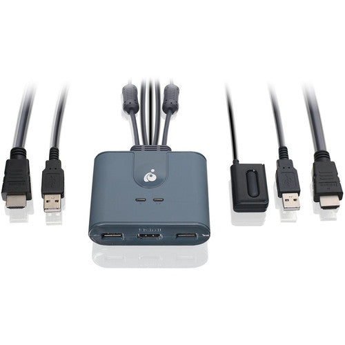 Commutateur KVM Full HD à 2 ports IOGEAR avec connexions HDMI et USB GCS32HU