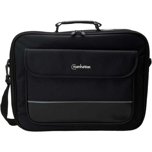 Sacoche pour ordinateur portable Manhattan Empire 17,3", modèle à clapet, poche pour accessoires, bandoulière (amovible), étui pour ordinateur portable, noir, garantie de trois ans 421560