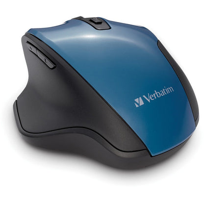Souris sans fil ergonomique silencieuse à LED bleue Verbatim - Bleu sarcelle foncé 70244