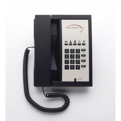 Téléphone analogique à ligne unique pour hôtel Telematrix 3300MW5 - Noir