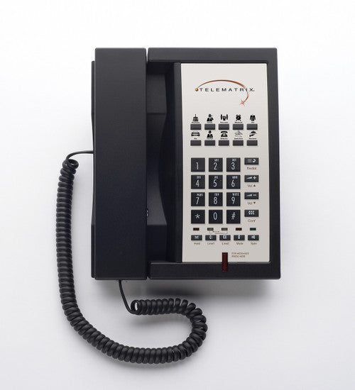 Téléphone à haut-parleur 2 lignes 10 boutons Telematrix 3302MWD Noir