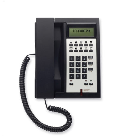 Téléphone SIP à ligne unique Telematrix 3300IP-MWD pour chambre d'amis, noir