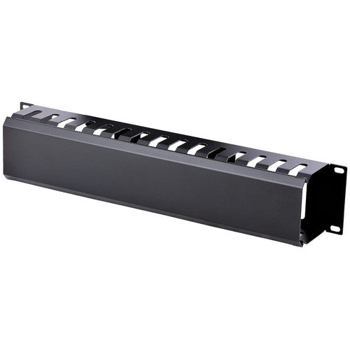 StarTech.com Panneau de gestion des câbles pour rack 2U avec couvercle CMDUCT2U2