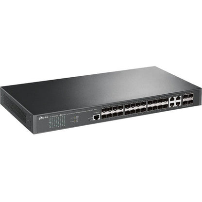 TP-Link TL-SG3428XF - Commutateur géré JetStream™ 24 ports SFP L2+ avec 4 emplacements SFP+ 10GE - Protection à vie limitée TL-SG3428XF