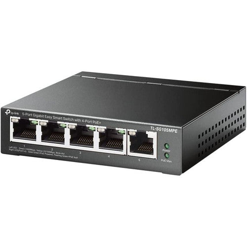 Commutateur intelligent Gigabit Easy Smart 5 ports TP-Link avec PoE+ 4 ports TL-SG105MPE