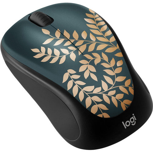 Souris sans fil édition limitée Logitech Design Collection avec motifs colorés - Récepteur USB Unifying, autonomie de 12 mois de la pile AA, portable et légère, Plug &amp; Play facile avec compatibilité universelle - GOLDEN GARDEN 910-006117