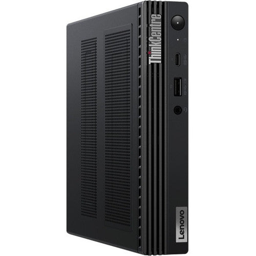 Ordinateur de bureau Lenovo ThinkCentre M90q Gen 3 11U5002HUS - Intel Core i5 12e génération i5-12500T Hexa-core (6 cœurs) 2 GHz - 8 Go de RAM DDR5 SDRAM - SSD M.2 PCI Express 128 Go - Minuscule - Noir corbeau 11U5002HUS