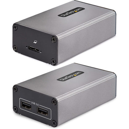 StarTech.com Extendeur USB 3.0 à 2 ports sur fibre multimode OM3, LC/LC, 2 hubs USB-A 5 Gbit/s, 350 m (1 150 pi), extension de fibre optique USB durable F35023-USB-EXTENDER