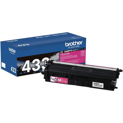 Brother TN433M Original High Yield Laser Toner Cartridge - Magenta - 1 Each TN433M