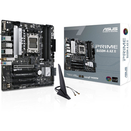 Carte mère de bureau gaming Asus Prime B650M-A AX II - Chipset AMD B650 - Socket AM5 - Micro ATX PRIME B650M-A AX II