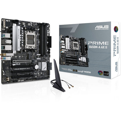 Carte mère de bureau gaming Asus Prime B650M-A AX II - Chipset AMD B650 - Socket AM5 - Micro ATX PRIME B650M-A AX II
