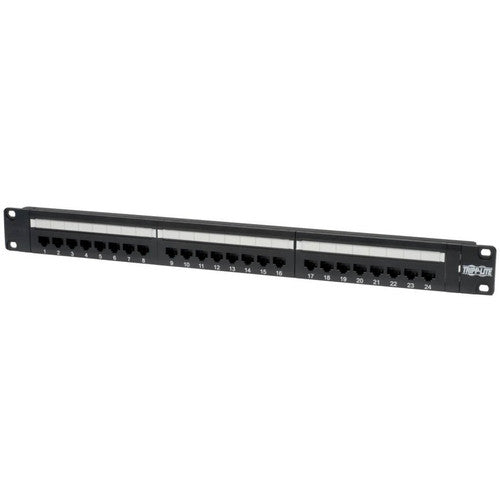 Panneau de brassage Tripp Lite 24 ports Cat6 Cat5 montage en rack 110 broches RJ45 Ethernet 1URM N252-024