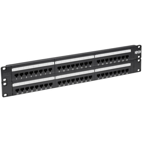 Tripp Lite 48-Port Cat6 Cat5 Patch Panel Rackmount 110 Punch Down RJ45 Ethernet 1URM 568B N252-048