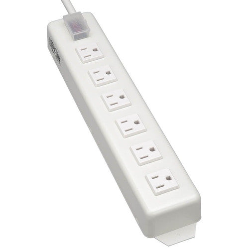 Multiprise Tripp Lite en métal 120 V 5-15R à angle droit, 6 prises, cordon de 15 pi - NEMA 5-15P - 6 NEMA 5-15R - 15 pi TLM615NCRA