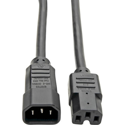 Câble d'alimentation pour ordinateur Tripp Lite 6 pieds C14 à C15 robuste 16 A 14 AWG 6' P018-006