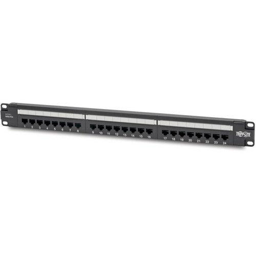 Panneau de brassage Cat6 à montage en rack 1U 24 ports Tripp Lite N252-P24 - Conforme PoE+ N252-P24