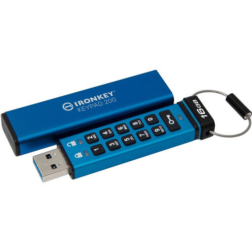 Clé USB 3.2 (1ère génération) Type A Kingston Keypad 200 16 Go IKKP200/16 Go