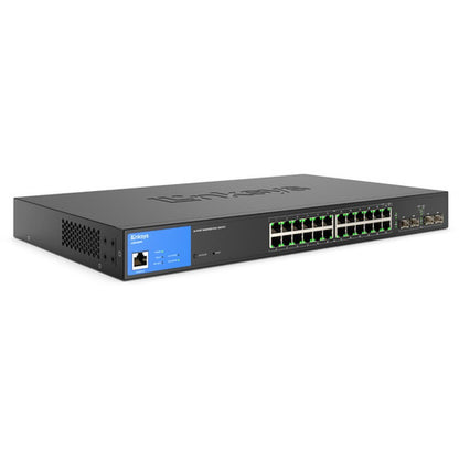 Commutateur Gigabit PoE+ géré à 24 ports Linksys avec 4 liaisons montantes SFP 1G LGS328PC