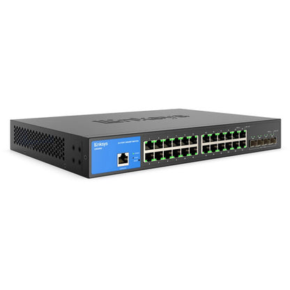 Commutateur Ethernet Gigabit géré Linksys 24 ports avec 4 liaisons montantes SFP+ 10G LGS328C