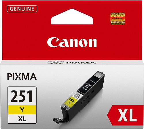 Cartouche d'encre à jet d'encre haute capacité d'origine Canon CLI-251XL - Pack jaune 6451B001