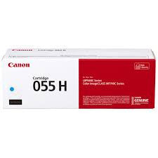 Cartouche de toner laser haute capacité d'origine Canon 055H - Cyan - 1 paquet 3019C001