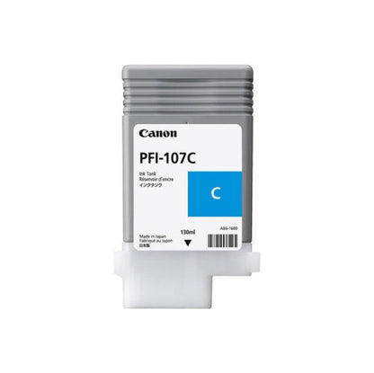 Cartouche d'encre à jet d'encre d'origine Canon PFI-107C - Pack cyan 6706B001