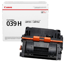 Cartouche de toner laser haute capacité d'origine Canon 039H - Noir - 1 paquet 0288C001