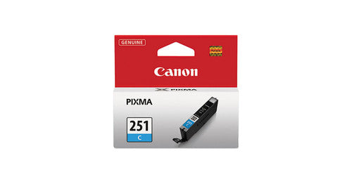 Cartouche d'encre à jet d'encre d'origine Canon CLI-251C à rendement standard - Pack cyan 6514B001