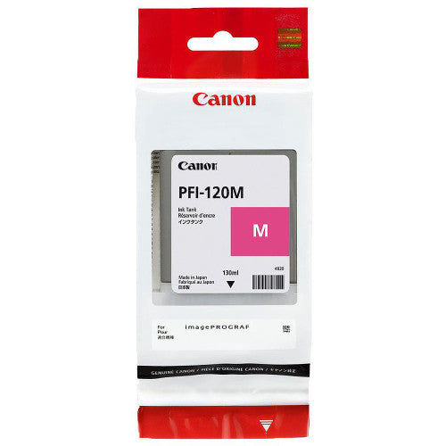 Cartouche d'encre à jet d'encre d'origine Canon PFI-120M - Pack magenta 2887C001