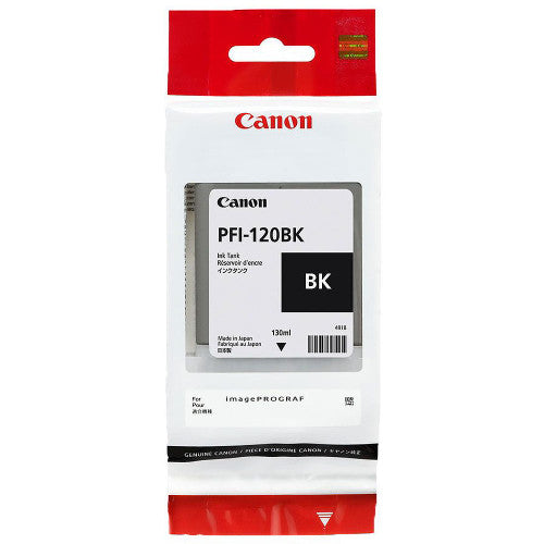Cartouche d'encre à jet d'encre d'origine Canon PFI-120BK - Pack noir 2885C001