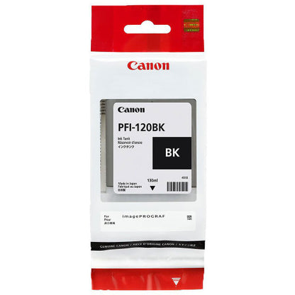 Cartouche d'encre à jet d'encre d'origine Canon PFI-120BK - Pack noir 2885C001