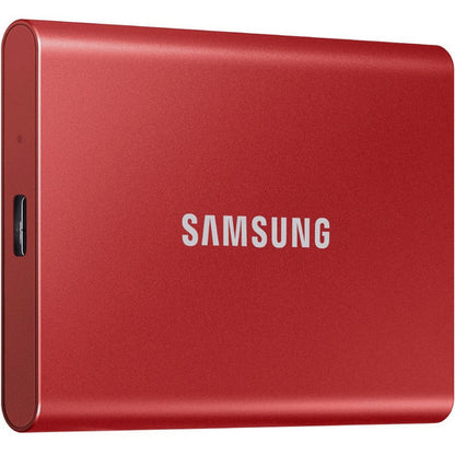 Disque SSD portable Samsung T7 MU-PC1T0R/AM 1 To - Externe - PCI Express NVMe - Rouge métallisé MU-PC1T0R/AM