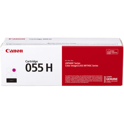 Cartouche de toner laser haute capacité d'origine Canon 055H - Magenta - 1 paquet 3018C001