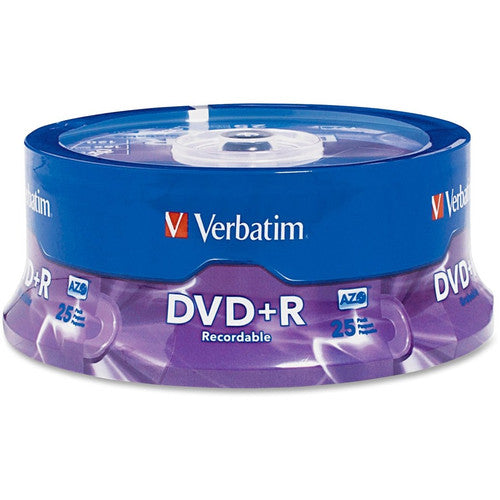 DVD+R Verbatim AZO 4,7 Go 16X avec surface de marque - 25 pack Spindle 95033