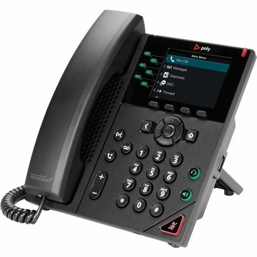 Téléphone IP Poly VVX 350 - Filaire - Filaire - Bureau, Montage mural - Noir - Conforme TAA 89B68AA