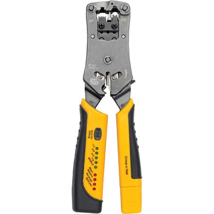 Pince à sertir pour câbles RJ11/RJ12/RJ45 avec testeur de câbles intégré T100-001-TST