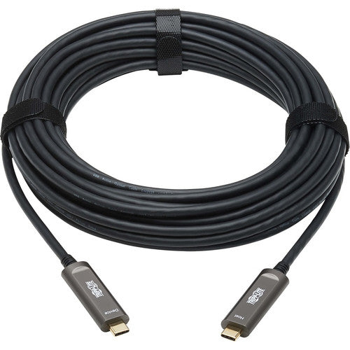 Tripp Lite USB 3.2 Gen 2 Fiber Active Optical Cable, M/M, 15 m (49 ft.) U420F-15M-D321