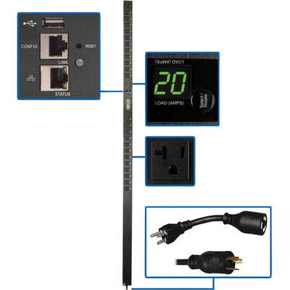 PDU surveillé monophasé de 1,9 kW PDUMNV20LX de Tripp Lite PDUMNV20LX