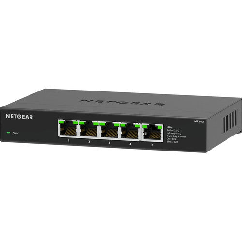 Commutateur Ethernet non géré multi-Gigabit (2,5 G) à 5 ports Netgear MS305-100NAS