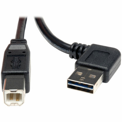 Câble USB 2.0 réversible universel à angle droit A mâle vers B mâle Tripp Lite par Eaton - 6 pieds UR022-006-RA