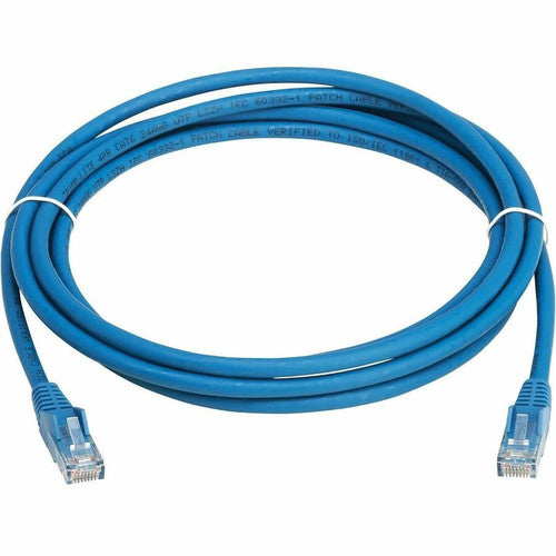 Câble Ethernet UTP moulé Cat6 Gigabit sans accroc Tripp Lite by Eaton (RJ45 M/M), PoE, LSZH, bleu, 4 m N201L-04M-BL