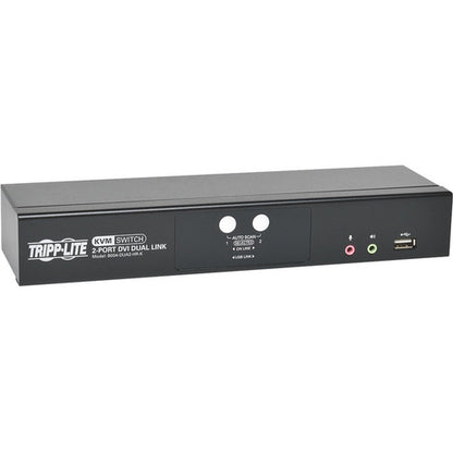 Commutateur KVM double liaison DVI / USB à 2 ports Tripp Lite par Eaton avec audio et câbles B004-DUA2-HR-K